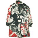 Vivienne Westwood Red Label ヴィヴィアンウエストウッド レッドレーベル 日本製 ラビッシュプリント シャツワンピース 16-12-531003 00(ONE SIZE) BEIGE VWW 長袖 アシンメトリー カオス ドレス インコントロ トップス【中古】【Vivienne Westwood Red Label】