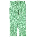 INCOTEX インコテックス 日本製 HIGH COMFORT コットンストレッチ プリントサブリナパンツ J73005 38 Green トラウザーズ 定価33,000円 ボトムス【新古品】【中古】【INCOTEX】
