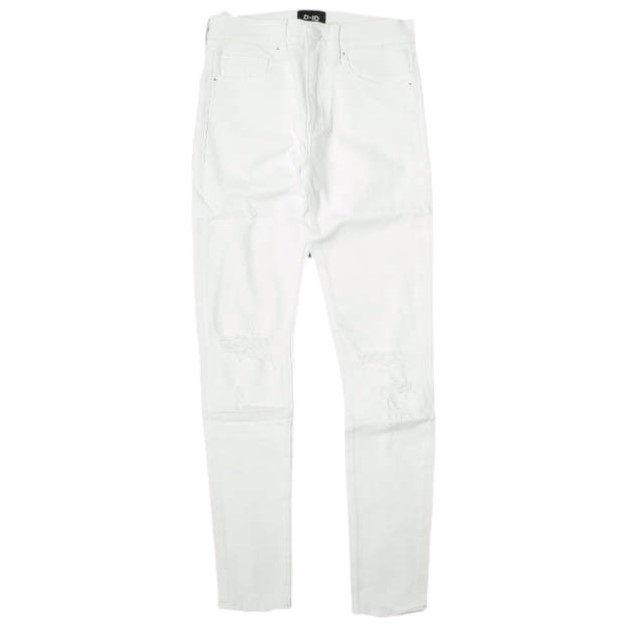 D-ID ディーアイディー FLORENCE ANKLE SKINNY ISKO S03 ダメージ加工スキニーデニムパンツ 134627 22 WHITE 定価21,780円 ROSE BUD ローズバッド ボトムス【新古品】【中古】【D-ID】