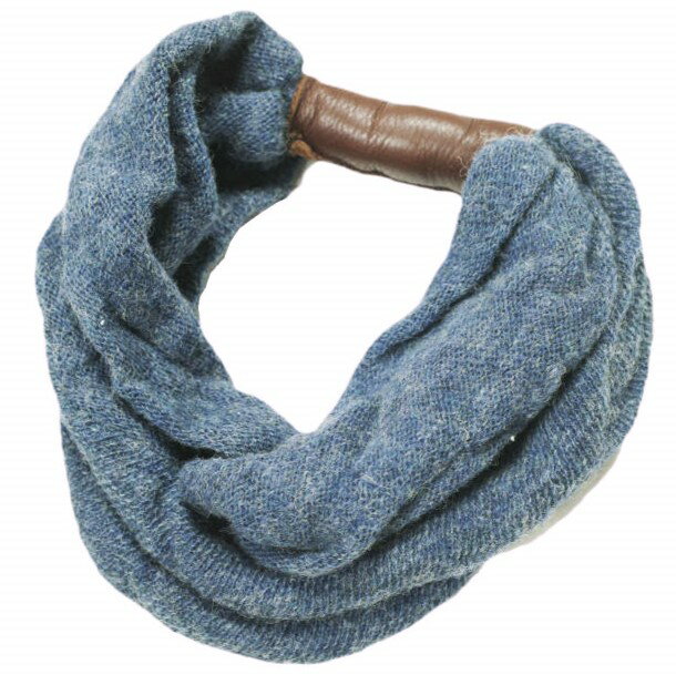 DECHO x BEAMS BOY デコー ビームスボーイ 別注 日本製 IMAMA コットンウールニットヘアバンド Free BLUE ターバン 帽子【中古】【DECHO × BEAMS BOY】