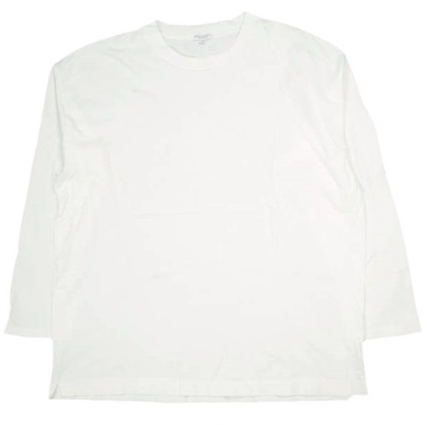 樂天商城 - BEAUTY&YOUTH UNITED ARROWS ビューティーアンドユース ユナイテッドアローズ 日本製 ワイドクルーネック ロングスリーブ MADE IN JAPAN 1212-214-5758 L WHITE 長袖 Tシャツ カットソー トップス【中古】【BEAUTY&YOUTH UNITED ARROWS】