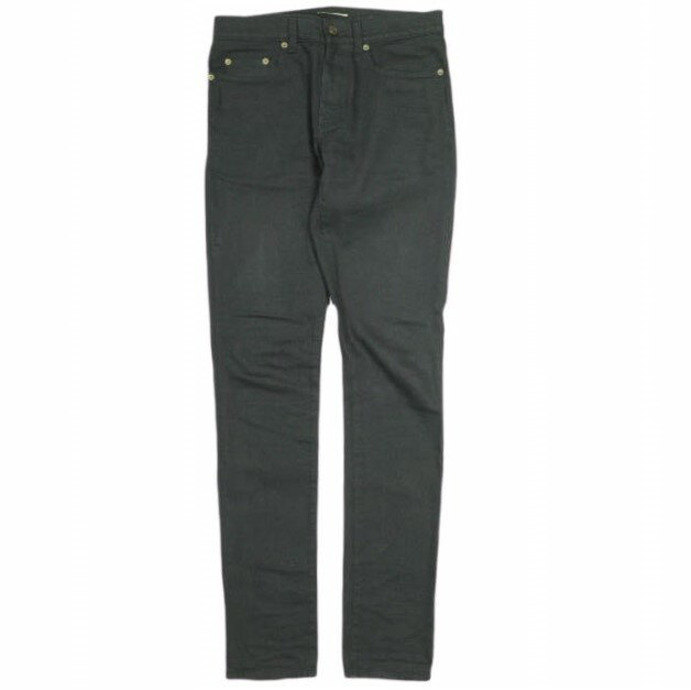 SAINT LAURENT サンローラン イタリア製 SKINNY-FIT JEANS IN WORN BLACK STRETCH DENIM D02 ローウエストスキニーデニムパンツ 527389 YS500 29 ブラック 5ポケット ジッパーフライ ジーンズ ボトムス【中古】【SAINT LAURENT】