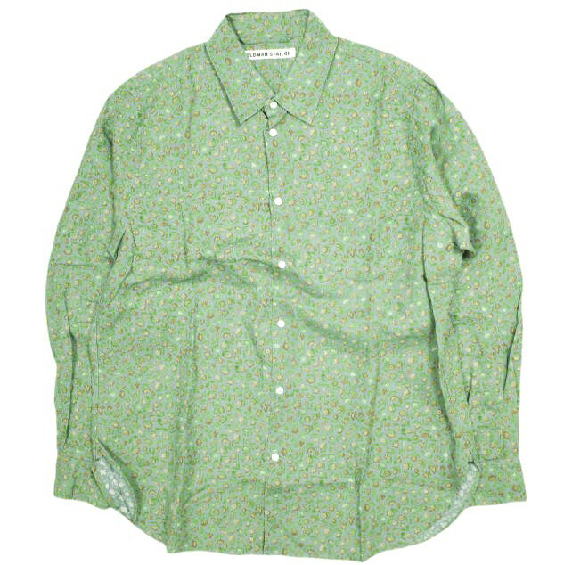 樂天商城 - R&D M.CO / OLDMANS TAILOR オールドマンズテーラー アールアンドディーエムコー 23SS 日本製 REGULAR COLLAR SHIRTS COTTAGE FLOWER AUTUMN フローラルプリントリネンシャツ 40 Green 長袖 花柄 トップス【中古】【R&D M.CO / OLDMANS TAILOR】