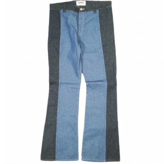Rakuten - renoma レノマ 24SS 日本製 SAINT-DENIS 2トーンフレアデニムパンツ RCES06 A 1 INDIGO ジップフライ ジーンズ ボトムス【新古品】【中古】【renoma】