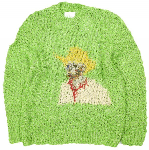 樂天商城 - Kota Gushiken コウタグシケン 23SS 日本製 SUMMER VAN GOGH LONG SLEEVE TOP サマー ヴァンゴッホ ロングスリーブトップ KGSS23-K05 1 GREEN セーター ニット トップス【新古品】【中古】【Kota Gushiken】