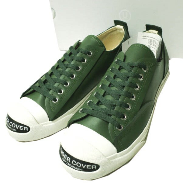 UNDERCOVER アンダーカバー 24AW TOE LOGO LEATHER SNEAKERS トゥロゴ レザースニーカー UC2D9F02 M(26-26.5cm) GREEN スニーカー シューズ【新古品】【中古】【UNDERCOVER】