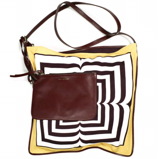 樂天商城 - DRIES VAN NOTEN ドリスヴァンノッテン 24SS BW241-SCARF217-736 W.L.BAG レザーポーチ付き スカーフショルダーバッグ 241-011520-736-203 MUSTARD 定価112,200円 カバン【新古品】【中古】【DRIES VAN NOTEN】