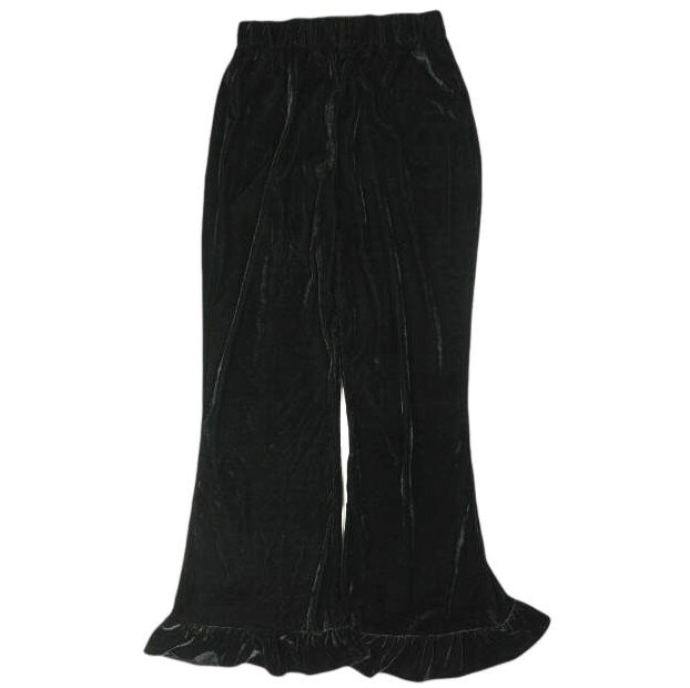 樂天商城 - Ray BEAMS レイビームス 24AW フリルヘムベロアパンツ 61-23-1144-370 ONE SIZE BLACK イージー ボトムス【中古】【Ray BEAMS】