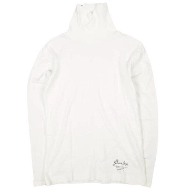 Rakuten - BEAMS BOY ビームスボーイ 日本製 フライス タートルネックカットソー 13-14-0063-654 ONE SIZE WHITE 長袖 Tシャツ トップス【中古】【BEAMS BOY】