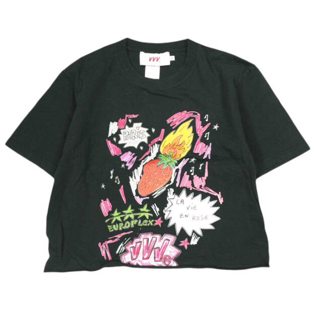 Veni Vedi Vici x International Gallery BEAMS ヴェニ ヴェディ ヴィチ インターナショナルギャラリービームス 別注 FAUSTO カットオフTシャツ 23-04-0112-739 S BLACK 半袖 トップス【中古】【Veni Vedi Vici × International Gallery BEAMS】