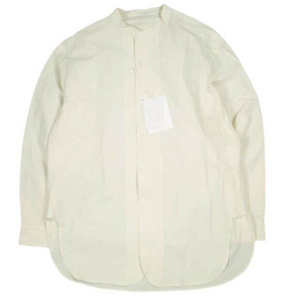 Rakuten - un/unbient アン 日本製 STAND-COLLAR SHIRT ブロードクロス スタンドカラーシャツ UNSSH2520-1 3 ECRU 長袖 バンドカラー トップス【新古品】【中古】【un/unbient】