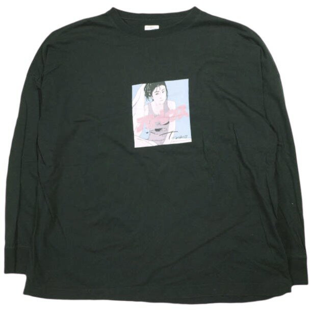 乐天商城 - T.nki 日本製 フローレンス ロングスリーブTシャツ Free BLACK 長袖 ガールプリント トップス【中古】【T.nki】