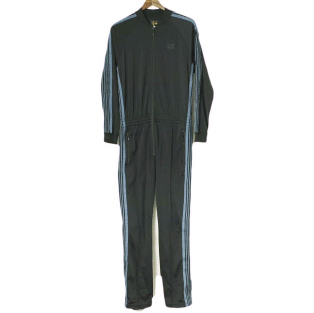 Rakuten - Needles x CITYSHOP ニードルス シティショップ 別注 日本製 TRACK JUMP SUIT BRIGHT JERSEY トラックジャンプスーツ ブライトジャージー KP449 S BLACK オールインワン【中古】【Needles × CITYSHOP】