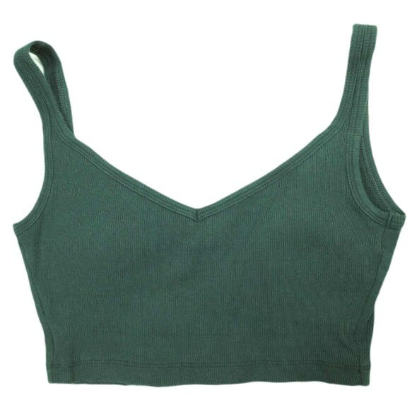 Rakuten - H BEAUTY&YOUTH エイチ ビューティーアンドユース 日本製 COTTON RIB BRA TOP コットンリブブラトップ 1617-222-5627 Free Dark Green タンクトップ トップス【中古】【H BEAUTY&YOUTH】