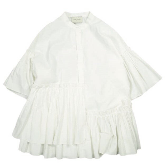 乐天商城 - UNITED ARROWS ユナイテッドアローズ イレギュラーフリルブラウス 1516-162-1499 38 OFF WHITE 半袖 シャツ トップス【中古】【UNITED ARROWS】