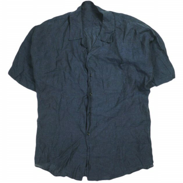 乐天商城 - un/unbient アン 日本製 リネンオープンカラーシャツ UNSSH0416 2 NAVY アンビエント 半袖 開襟 トップス【中古】【un/unbient】