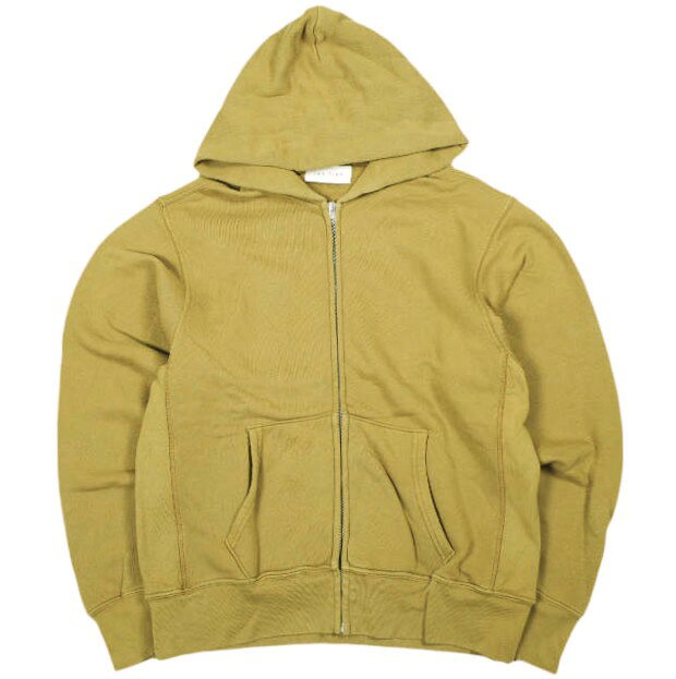 樂天商城 - LES TIEN レスティエン アメリカ製 Crop Zip Hoodie スウェットジップパーカー M マスタード 裏毛 トップス【中古】【LES TIEN】