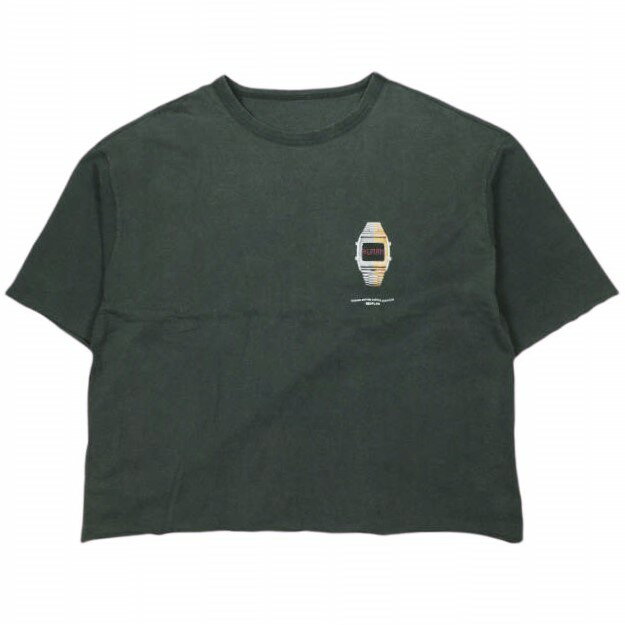 乐天商城 - Danke Schon ダンケシェーン 25SS CUTOFF S/S TEE WATCH カットオフ プリントTシャツ Free BLACK 半袖 サンプル品 トップス【中古】【Danke Schon】
