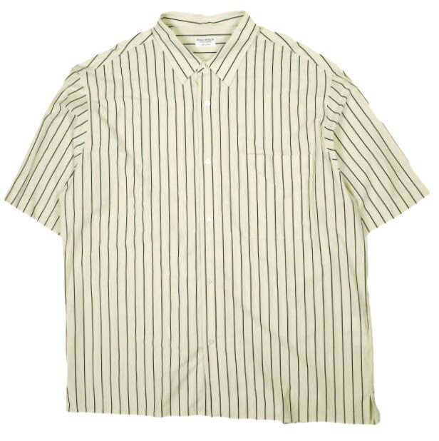 乐天商城 - BEAUTY&YOUTH UNITED ARROWS ビューティーアンドユース ユナイテッドアローズ 日本製 HI-LINE 46ゲージ ストライプレギュラーショートスリーブシャツ 1216-299-3033 XL BEIGE 半袖 カネマサメリヤス トップス【中古】【BEAUTY&YOUTH UNITED ARROWS】