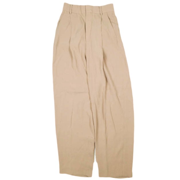 乐天商城 - 6 ROKU BEAUTY&YOUTH UNITED ARROWS ロク ビューティーアンドユース ユナイテッドアローズ 日本製 GEORGETTE TUCK PANTS ジョーゼットタックパンツ 8614-202-0175 34 BEIGE テーパード ボトムス【中古】【6 ROKU BEAUTY&YOUTH UNITED ARROWS】