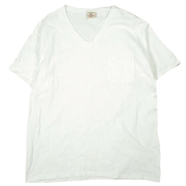 乐天商城 - GOODWEAR グッドウェア アメリカ製 V-Neck Pocket Tee ヘビーウェイトコットン VネックポケットTシャツ XL WHITE 半袖 トップス【中古】【GOODWEAR】