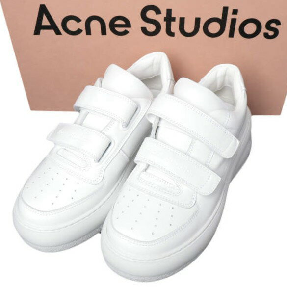 Acne Studios アクネストゥディオズ イタリア製 ベルクロストラッププラットフォームスニーカー Steffey U Friend Raise Sneakers 35(22cm) OPTIC WHITE 定価99,000円 スニーカー シューズ