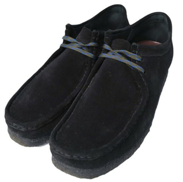 Clarks クラークス WALLABEE スエードワラビーブーツ 26155519 UK8(26cm) BLACK チャッカブーツ モカシン クレープソール シューズ【中古】【Clarks】