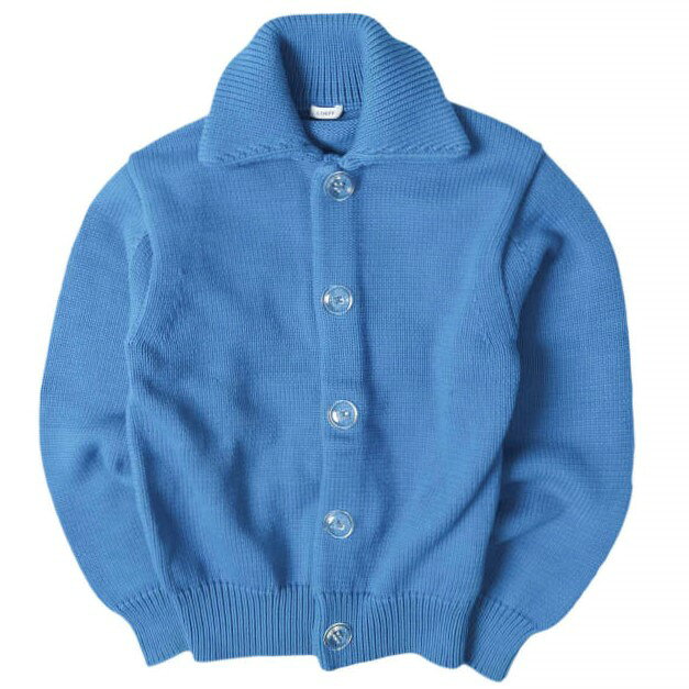 LOEFF ロエフ 25SS リリヤン カーディガン 8828-106-0025 Free COBALT BLUE 定価49,500円 ユナイテッドアローズ ミドルゲージ 襟付き ニット トップス【中古】【LOEFF】