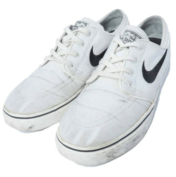 NIKE ナイキ ZOOM STEFAN JANOSKI CNVS ズーム ステファンジャノスキー 615957-100 US7(25cm) WHITE/BLACK スニーカー シューズ【中古】【NIKE】