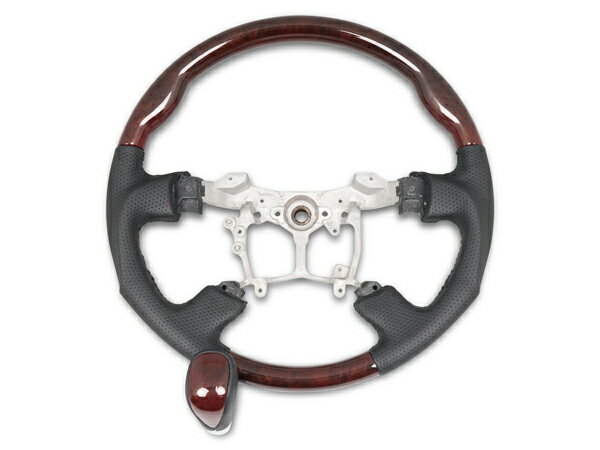 アルファード ヴェルファイア ANH20W GGH20W ANH25W GGH25W 後期 ガングリップステアリング シフトノブ ポプラ調茶木目 H23.11～H27.1 2