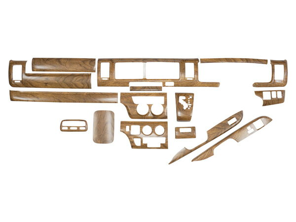 ハイエース 200系 1型 2型 3型 ワイドボディ用 ナチュラルウッド調 インテリアパネル 16P 2