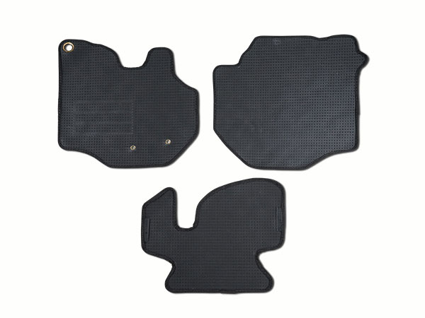 トヨタ ハイエース 200系 標準ボディ用 フロアマット チェック柄 ブラック/グレー フロント用 H16〜