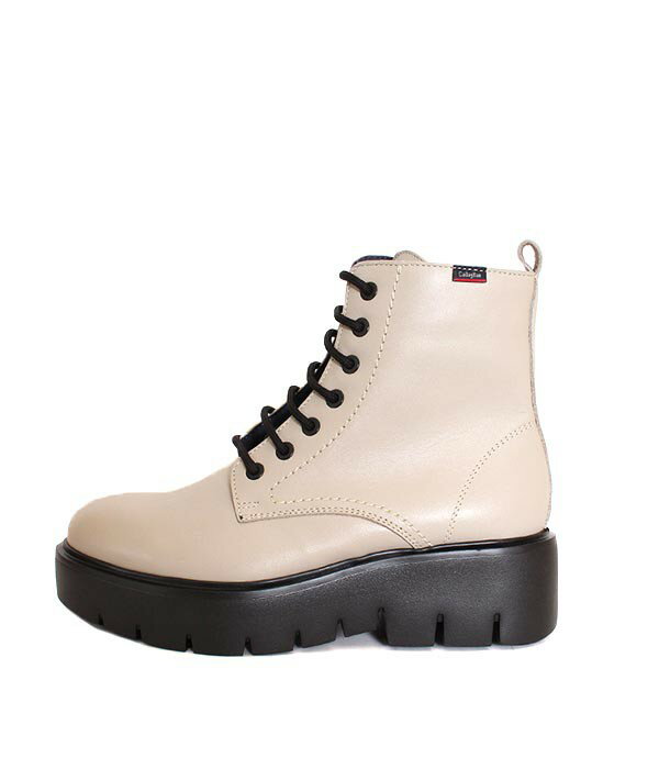 乐天商城 - レディース　CallagHanカラハン　46018　アイボリーグレー　レースアップブーツ　サイドジップブーツ　厚底ブーツ　スムースレザー　軽量設計　歩きやすい　コンフォートシューズ　お洒落　ファッション　牛革