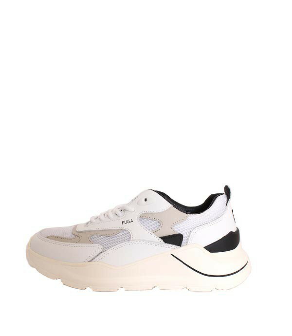 レディース　DATE/デイト　FUGA　ホワイト×ブラック　ダッドスニーカー　レザースニーカー　レースアッ..