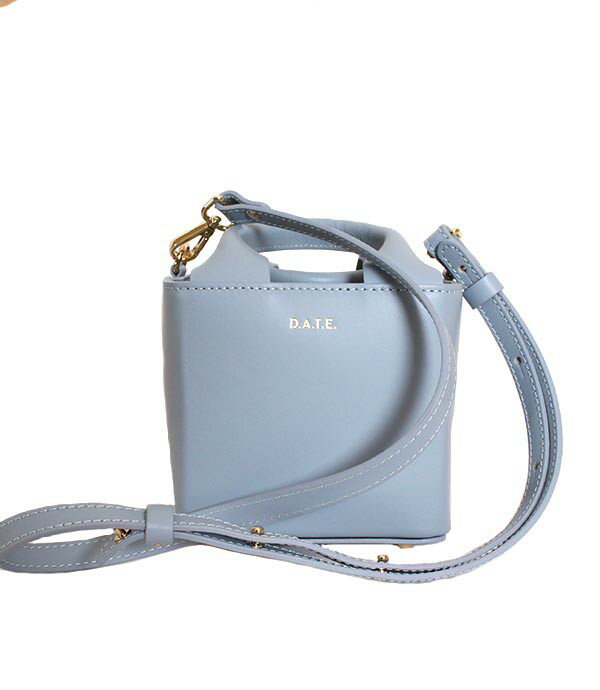 乐天商城 - 希少モデル　DATE/デイト　CUBO BAG　スカイ　ショルダーバッグ　ハンドバッグ　スムースレザー