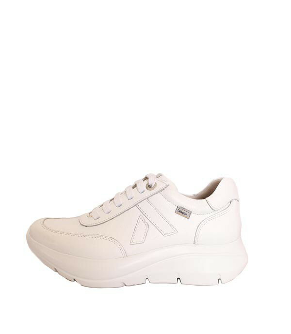 乐天商城 - 別注仕様　レディース　CallagHanカラハン　62405　ホワイト　レザースニーカー ダッドスニーカー　スムースレザー　コンフォートシューズ　スニーカー　厚底スニーカー