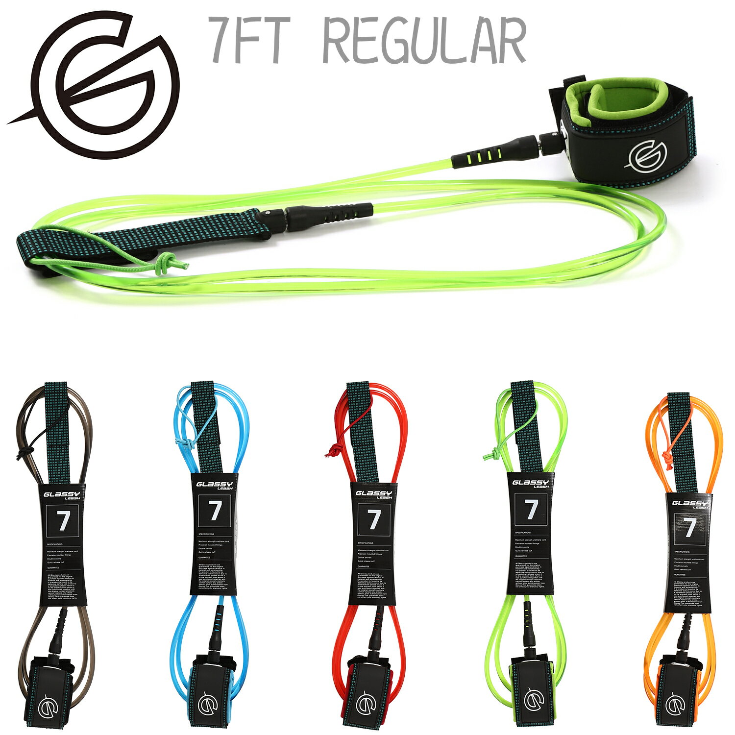 サーフィン リーシュコード マリンスポーツ Ho Stevie! Premium Surf Leash [1 Year Warranty] Maximum Strength, Lightweight, Kink-Free, for All Types of Surfboards. 7mm Thick (1/4