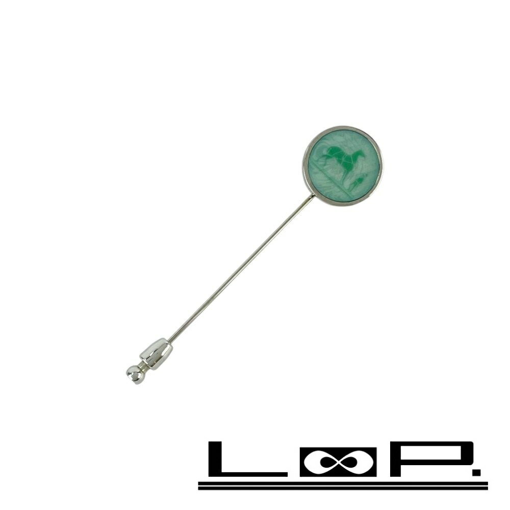 Rakuten - ◆SALE◆ エルメス ■未使用■ コロゾ ピン ブローチ アクセサリー ファッション 馬 シルバー ライトグリーン SS 【527500】11 【中古】
