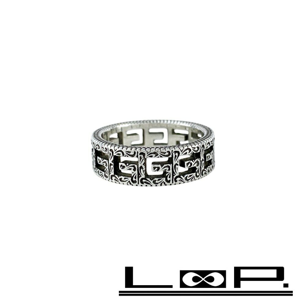 美品　GUCCI 指輪　Gスクエアワイドリング　15号 グッチ GUCCI グッチ Gスクエア シルバー925 リング 551918-J8400/0811