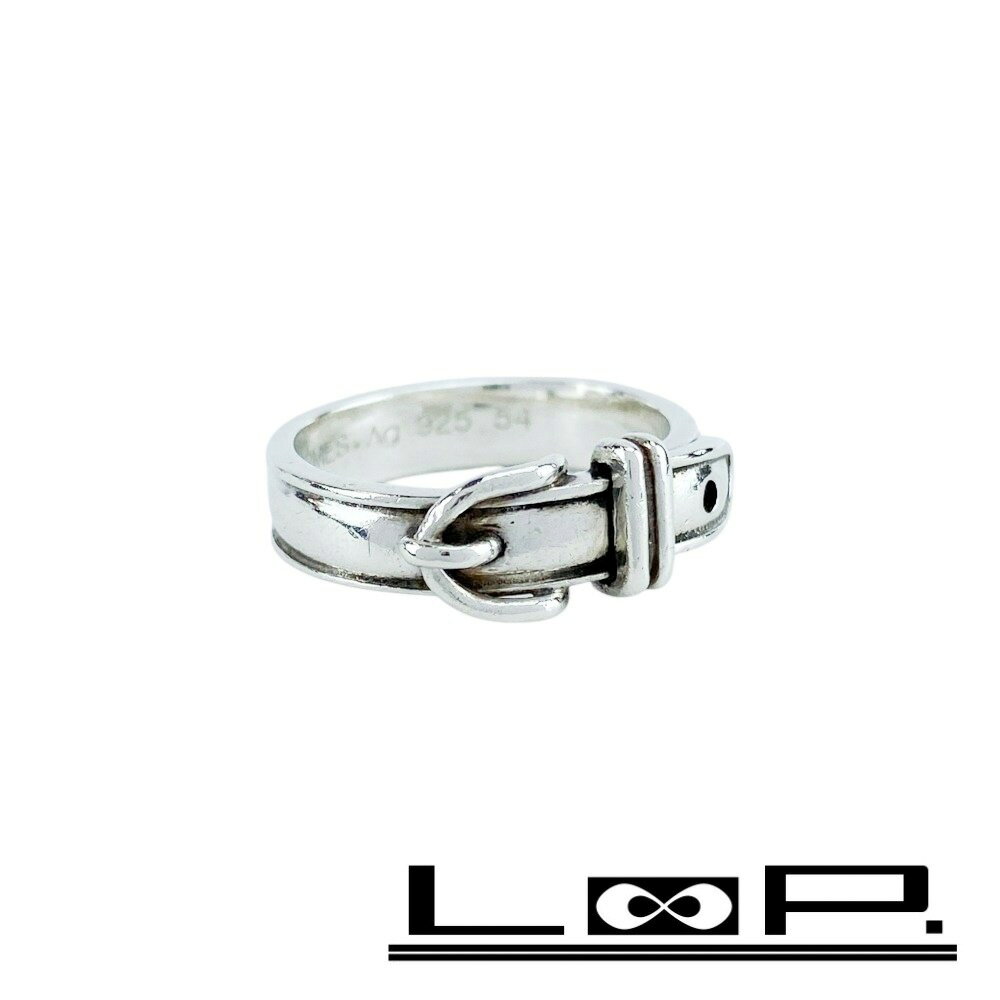 ■美品■ エルメス サンチュール リング ベルト 指輪 アクセサリー シルバー SV925 #54 12.5号【419607】5 【中古】