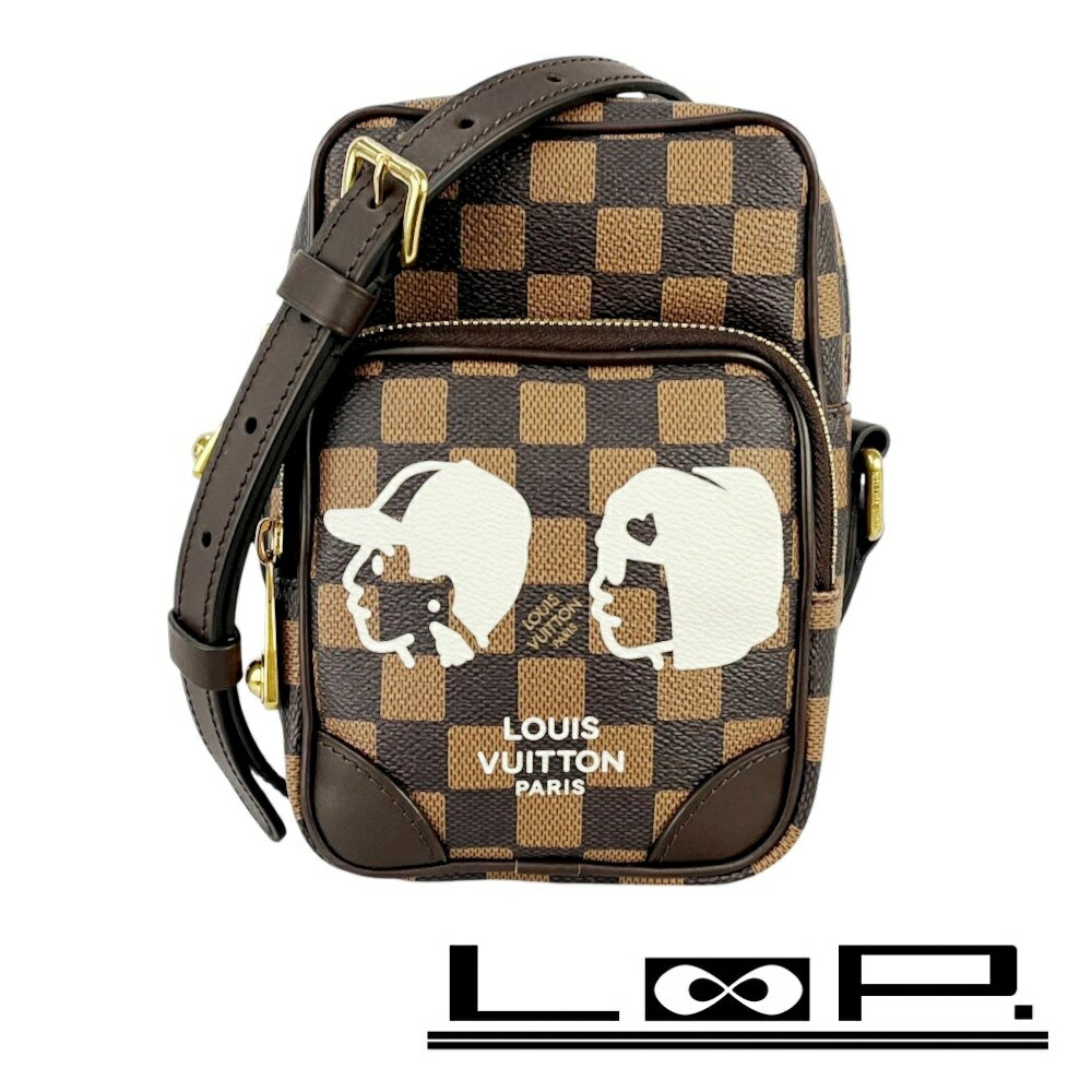 ◆SALE◆ ルイヴィトン ■新同■NIGOコラボ■ アマゾン ショルダーバッグ ダミエ フレンドシップキャンバス ブラウン N40768【508509】13 【中古】