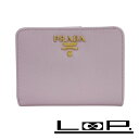 ■新同■ プラダ 二つ折り 財布 サイフ ウォレット サフィアーノ メタル ピンク 1ML018 箱 【388811】5 【中古】