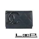 ■中古■ シャネル カンボン 名刺入れ カードケース レザー ブラック ピンク 【394911】5 【中古】
