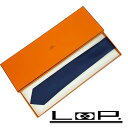 ■新品■ エルメス ネクタイ ビジネス メンズ シルク ネイビー 箱 【16015】5 【中古】