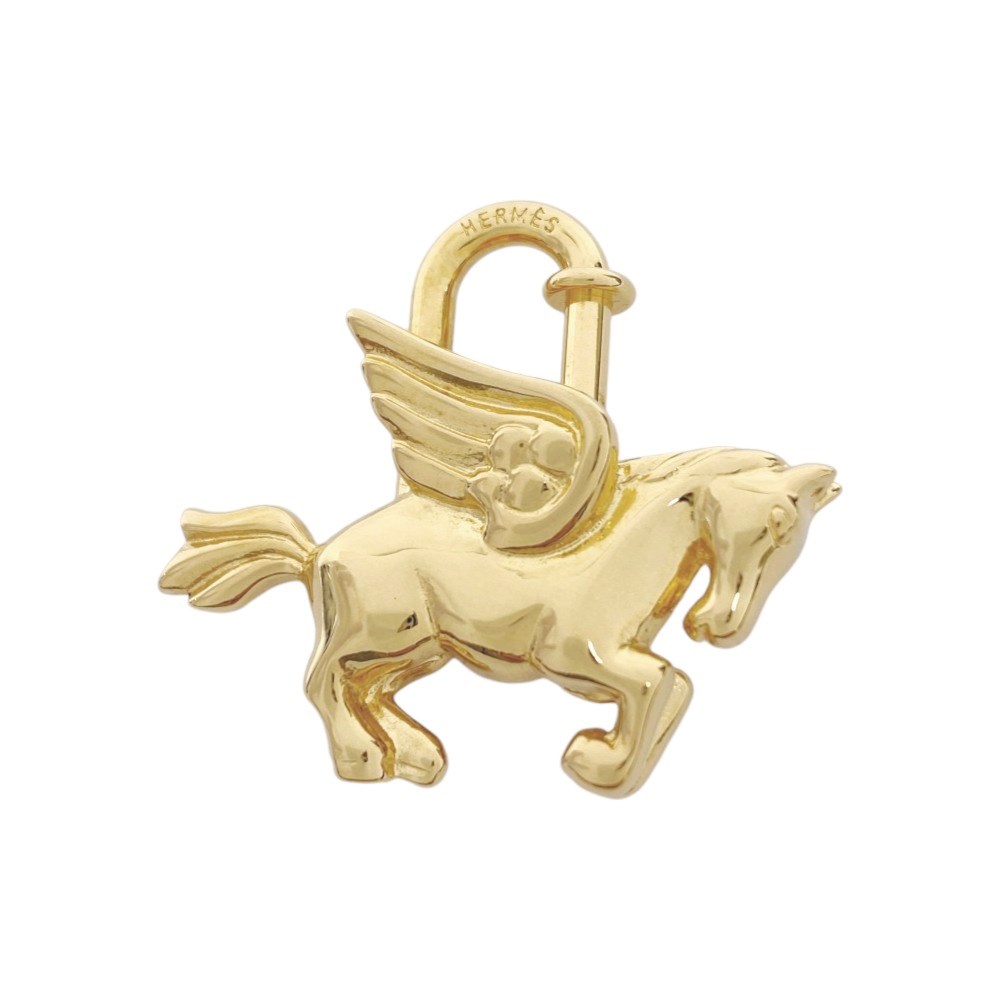 ■未使用■　エルメス カデナ バッグ チャーム ペガサス ゴールド GP 【203015】★ 【中古】