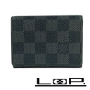 SALE!!!!■美品■ ルイヴィトン アンヴェロップ カルト ドゥヴィジット 名刺入れ カード ケース ダミエ ブラック M63338 箱 【300127】8...