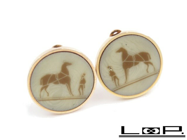■美品■　エルメス コロゾ イヤリング アクセサリー ピンク ゴールド 【68928】 【中古】のサムネイル
