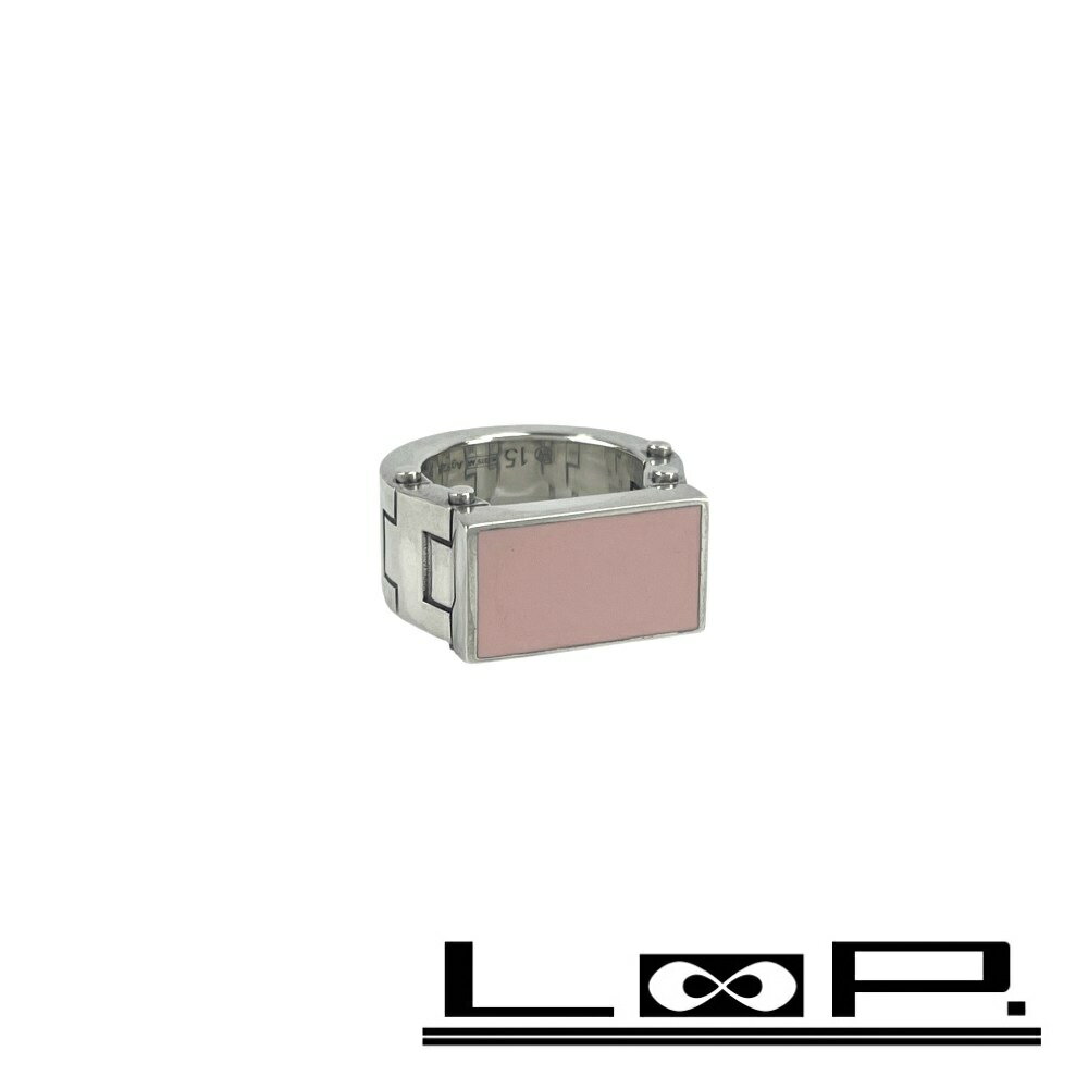 Rakuten - ボッテガヴェネタ ■美品■ リング アクセサリー シルバー SV925 ピンク ＃15 箱 23.5g 【580130】10 【中古】