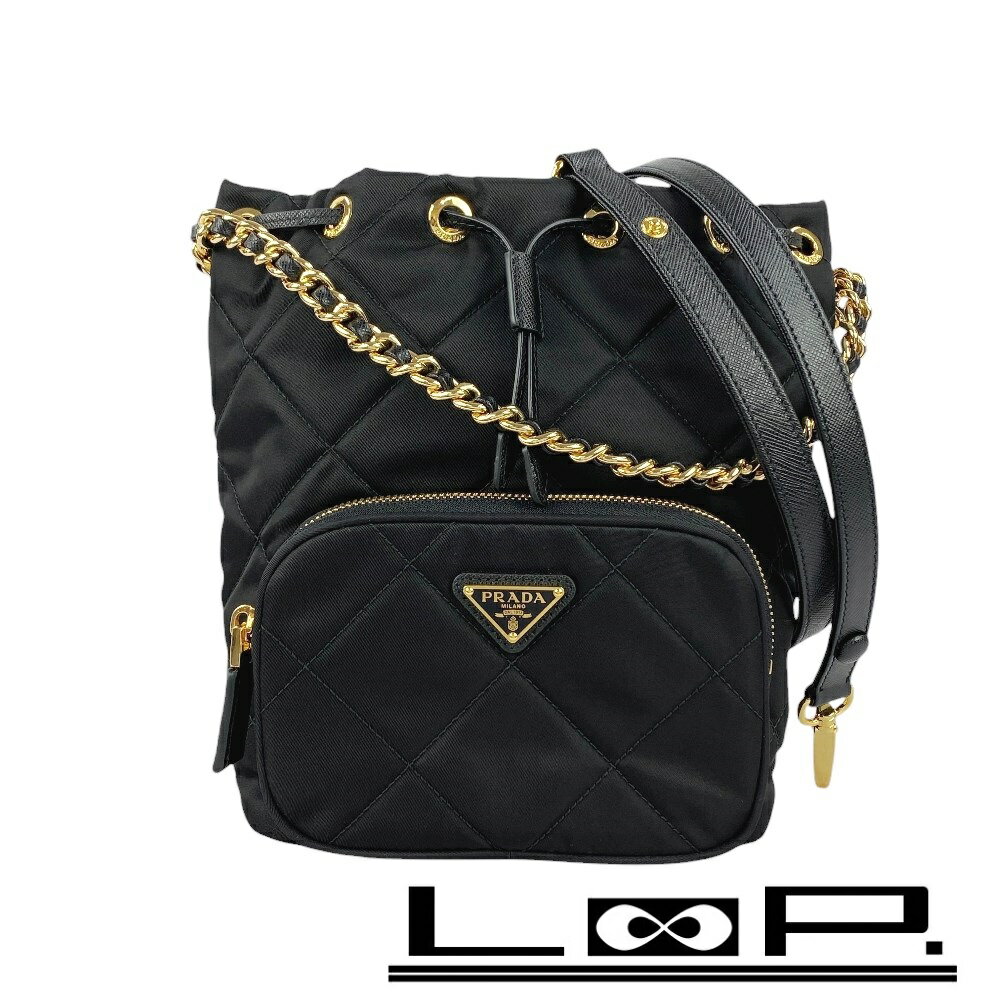 ◆SALE◆　■未使用■　シャネル 2WAY ショルダー ハンド 巾着 バッグ テスート ブラック  ...