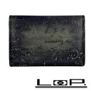 SALE!!!!■中古■ ベルルッティ カリグラフィ カードケース 名刺入れ レザー ネイビー 【322136】2 【中古】